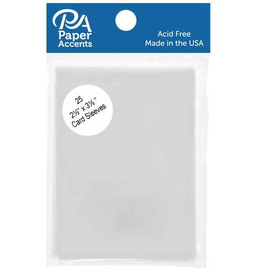 Card Sleeves 2.5x3.5 25pc Clear, Model: PA-133585 | Michaels Card Sleeves 2.5x3.5 25pc Clear, Model: PA-133585 | Michaels